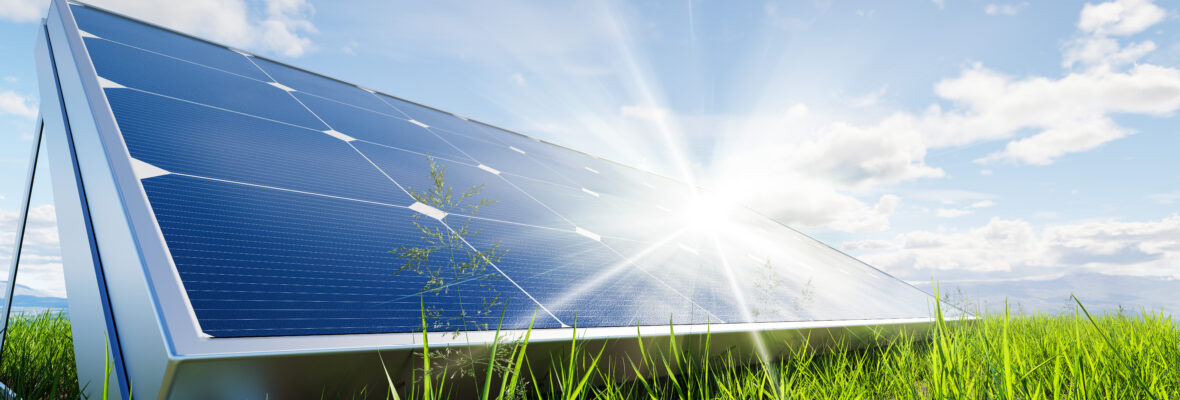 Solar panels array system. Photovoltaic, clean energy technology